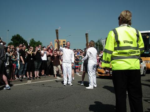 Olympic Torch relay on Newport riverfront from Thomas Baulch