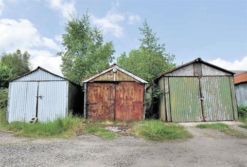 ALL IN A ROW: Garages near Pontypool Picture: BECKY MATTHEWS BM_130