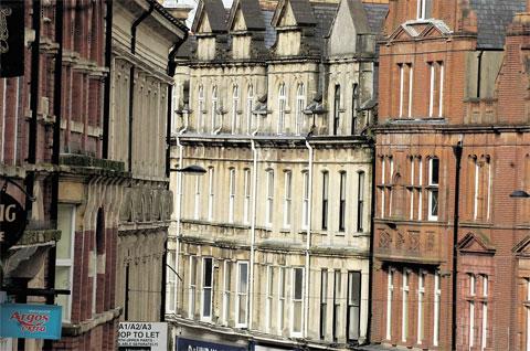 ABOVE STREET LEVEL: Historical buildings in Newport city centre, seen from Stow Hill
CT_2934