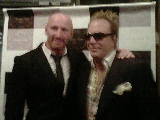 Gareth 'Alfie' Thomas and Mickey Rourke at the Celtic Manor
