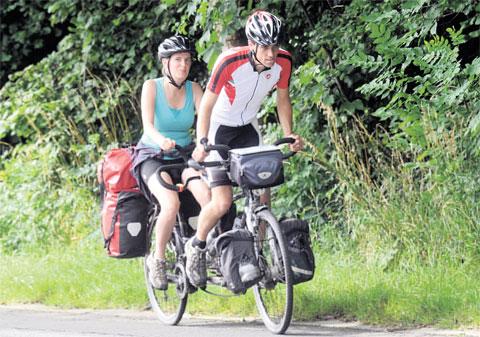 OLYMPIC LEGACY? Two is better than one, as this couple on a cycle tour of the Wye Valley found out
Picture: MARK LEWIS WL_10381