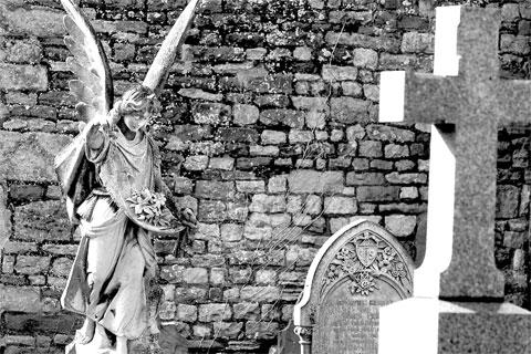 GUARDIAN ANGEL: Redwick churchyard ML_13309 Picture: MIKE LEWIS