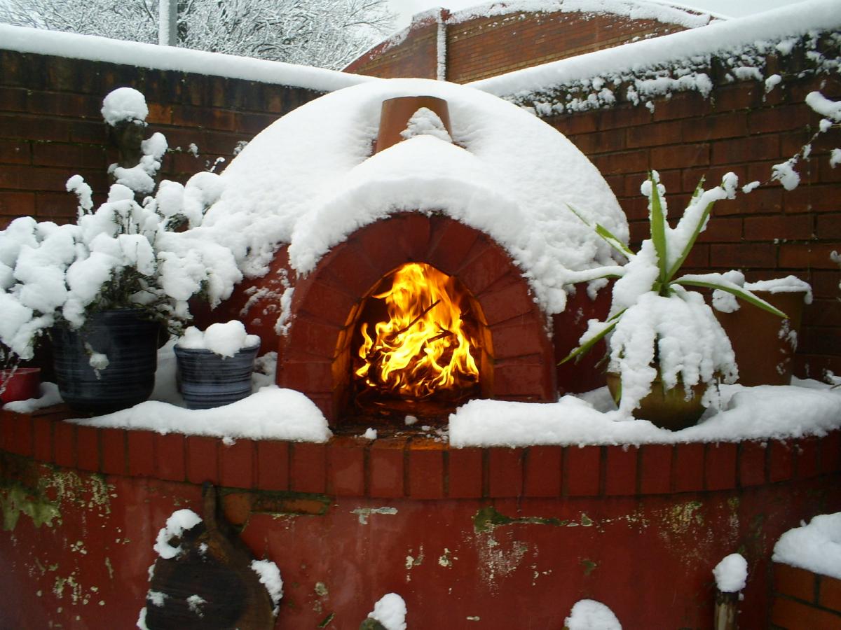 Wood fire in the snow from Terry Lyons, Newport
