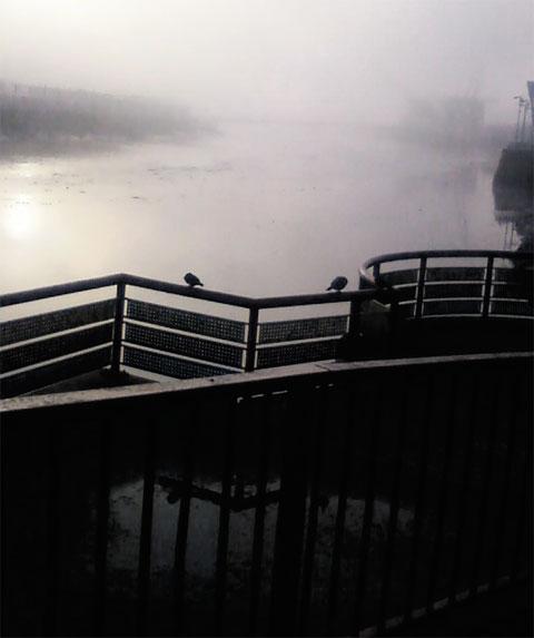 ATMOSPHERIC: This
shot of fog on the River
Usk was submitted by
reader Kelvin Reddicliffe
