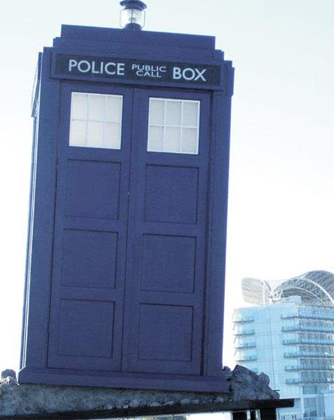 IS THERE A DOCTOR IN
THE HOUSE?: This shot of
the Tardis in Cardiff Bay was
sent in by reader
John D Smith