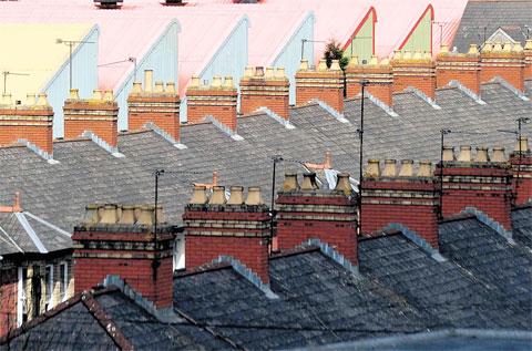 CONTRAST: Chimney tops on Cyril Street, Newport viewed from the George Street Bridge ST_614
Picture: SHAUN THOMPSON