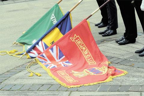 RESPECT: Standards are lowered at The Royal British Legion Parade, Newport WL_11149
Picture: MARK LEWIS