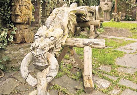 DRAGON’S DEN: This wood sculpture at The Fwrrwm, Caerleon, was sent in by reader
Mark Adams