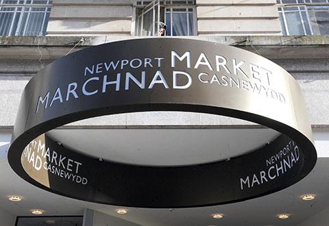 PIC OF THE DAY 18.11.13: The sign above Newport’s refurbished market Pic: CHRIS TINSLEY