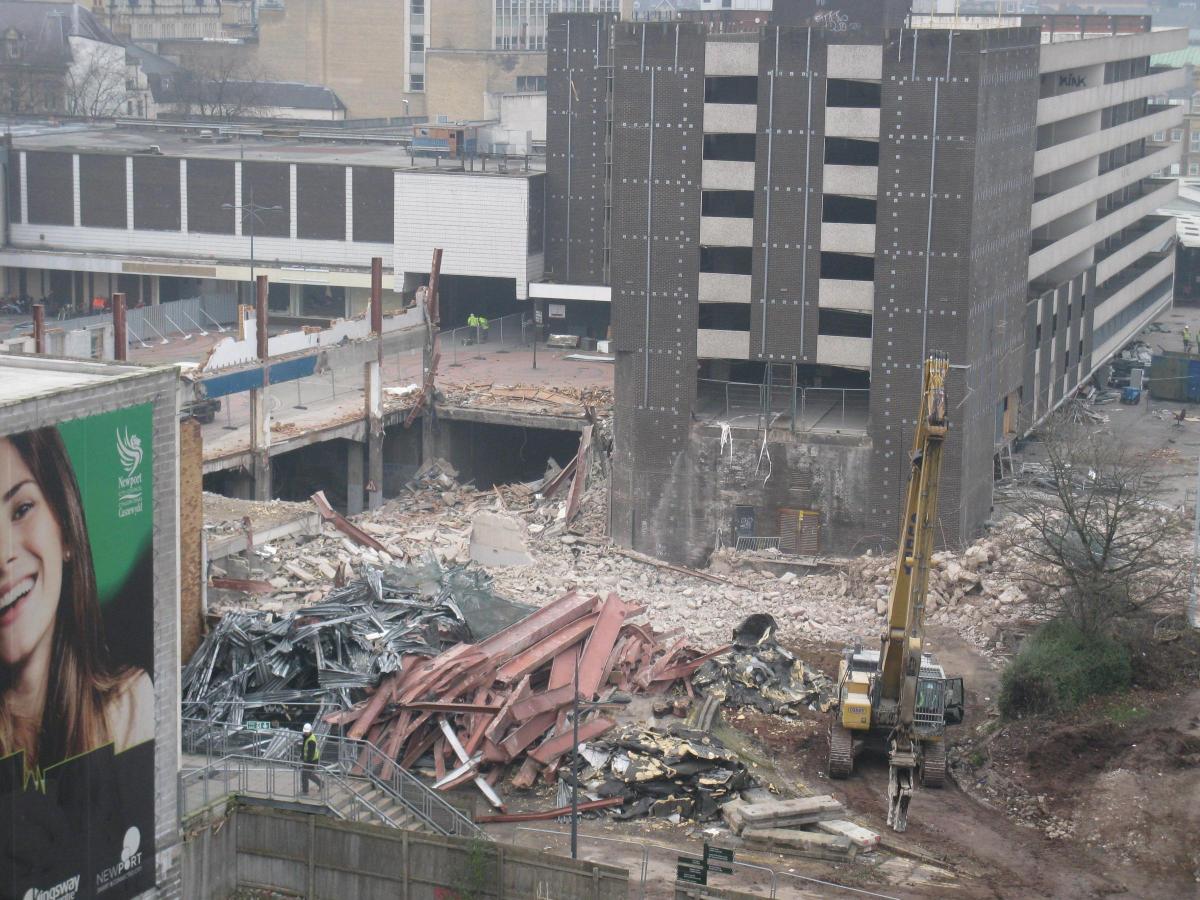 READER PIC: 30.12.13: Michael Hine sent in this shot of the demolition work at John Frost Square