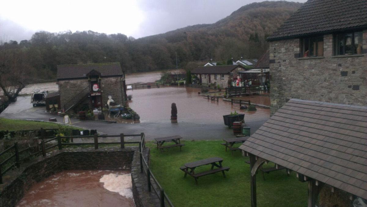 Flooding in Tintern. Pic by Kath Skellon.