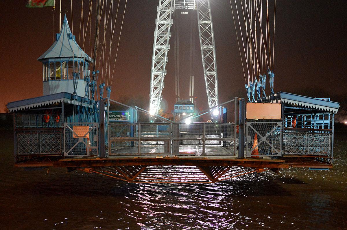Gareth Lynch sent in this picture of high water beneath the Transporter Bridge in Newport on Friday