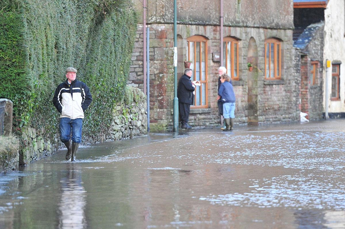 Flooding in Tintern. Pic by Michael Eden.