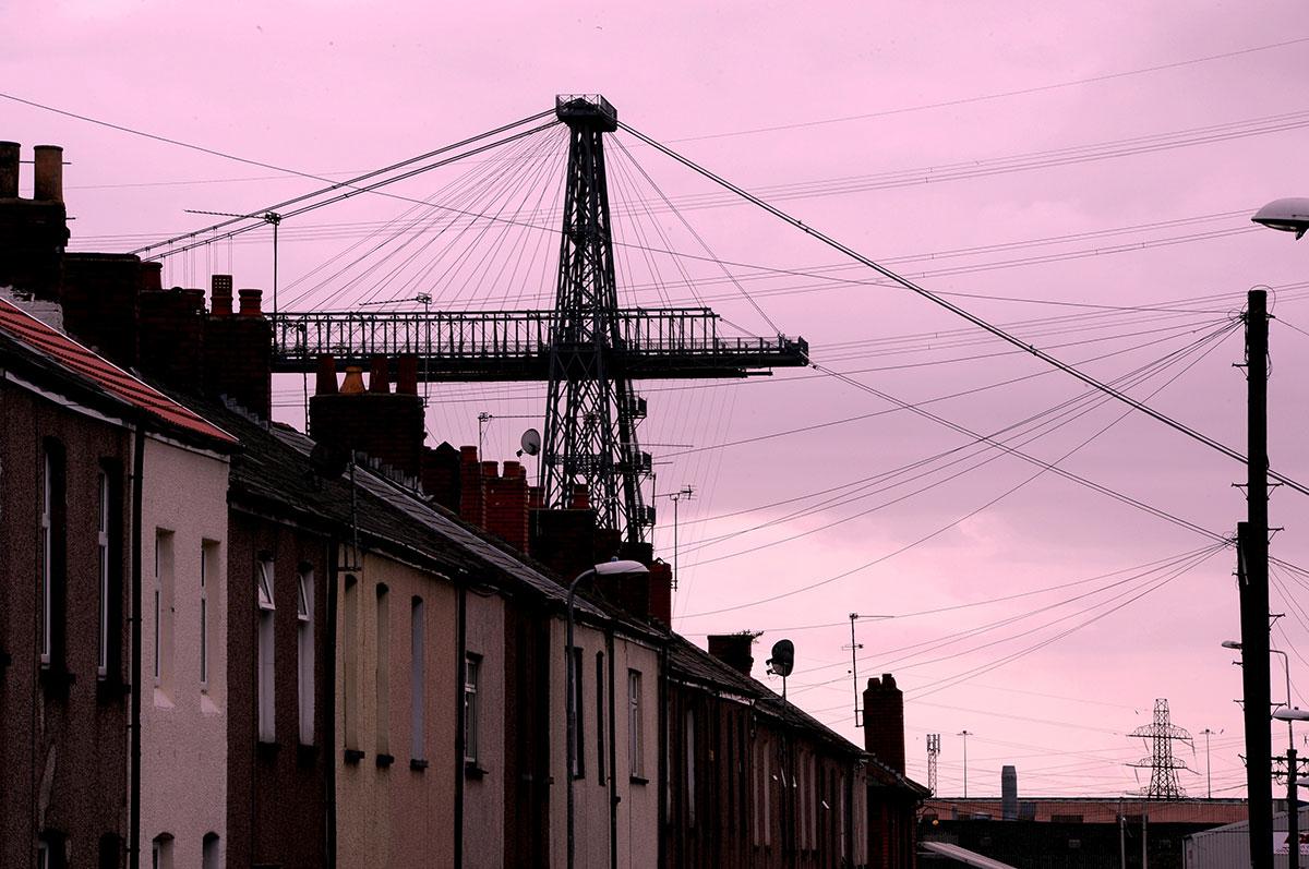 @southwalesargus READER PIC: 27.03.14: The Transporter Bridge from Linton Street, Newport Pic: MIKE LEWIS