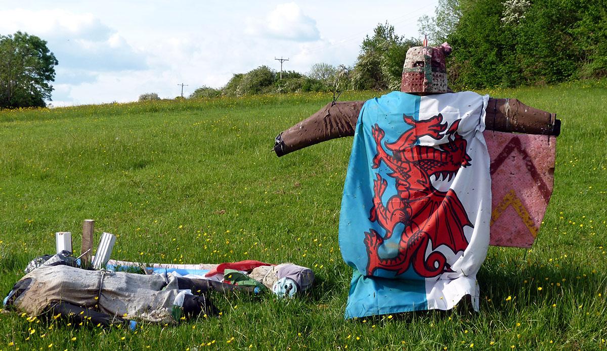 @southwalesargus READER PIC: Coleen Gauntlett snapped this knightly scarecrow near Shirenewton