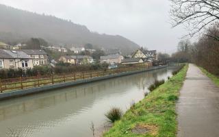 Canal side: A pair of plots next to the Monmouthshire and Brecon canal to build a brace of executive homes are being sold by Paul Fosh Auctions. Picture: Paul Fosh Auctions