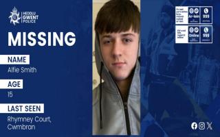 Police appeal to find missing 15-year-old from Cwmbran