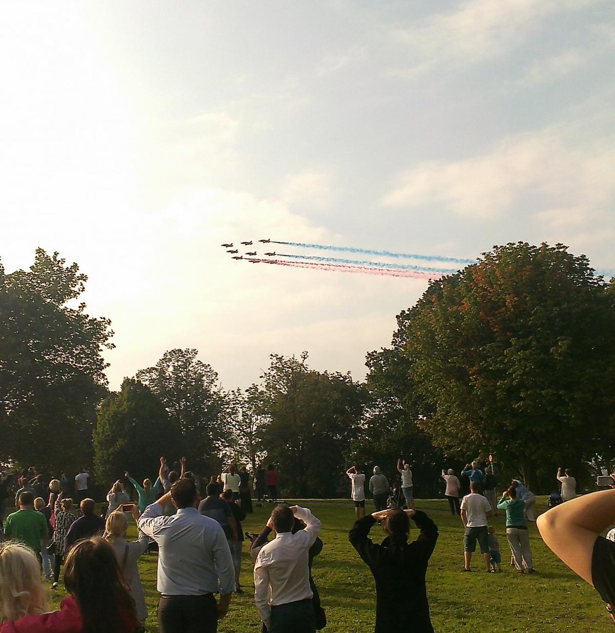 David Wilkie took this great shot of the Red Arrows from Beechwood Park.