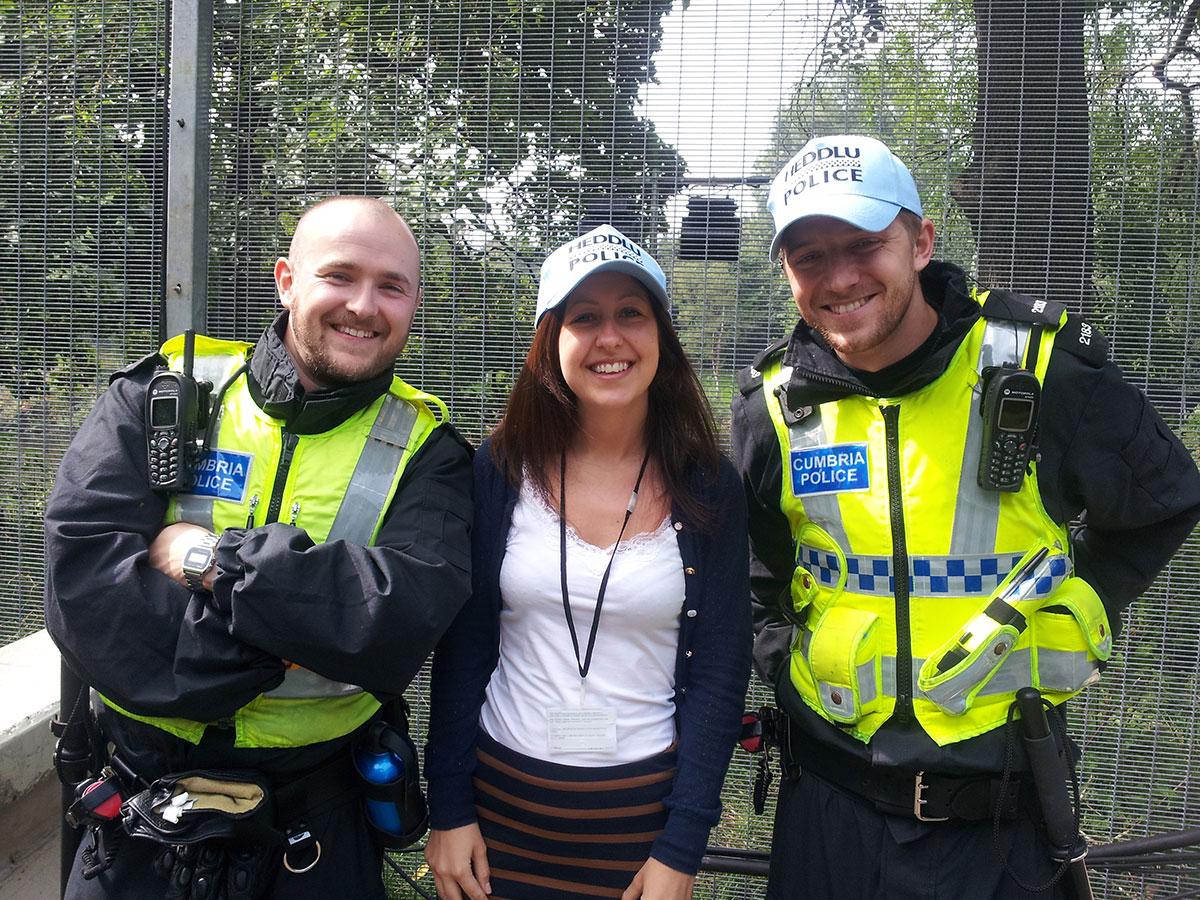 Sophie Knott had this taken on her lunch break on Wednesday with these coppers from Cumbria. "I'm quite sad it's all over now!" she says.
