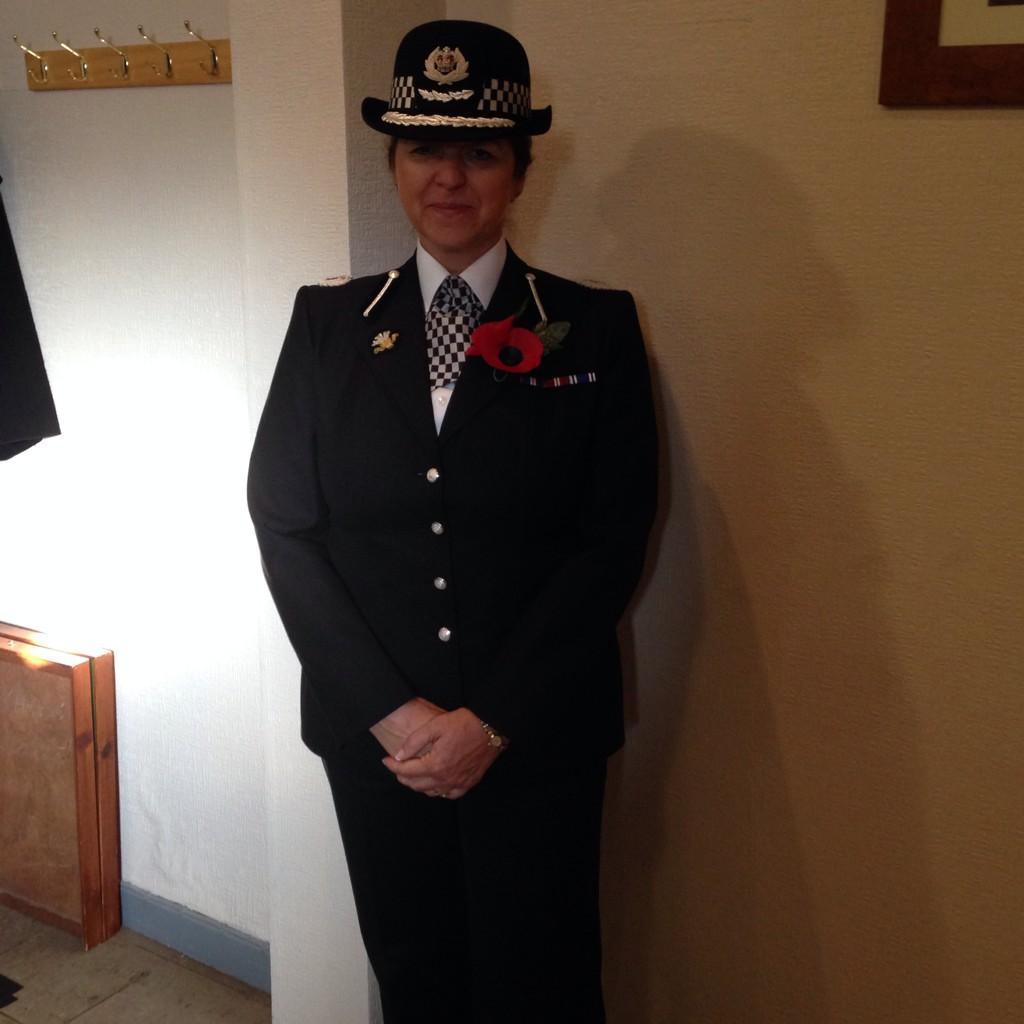 Lorraine Bottomley, assistant chief constable for Gwent Police, before taking part in the Usk parade. She will be remembering her grandfather today.