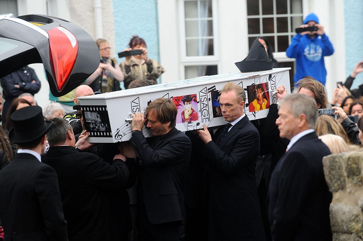 The funeral of Newbridge-born Visage singer Steve Strange.