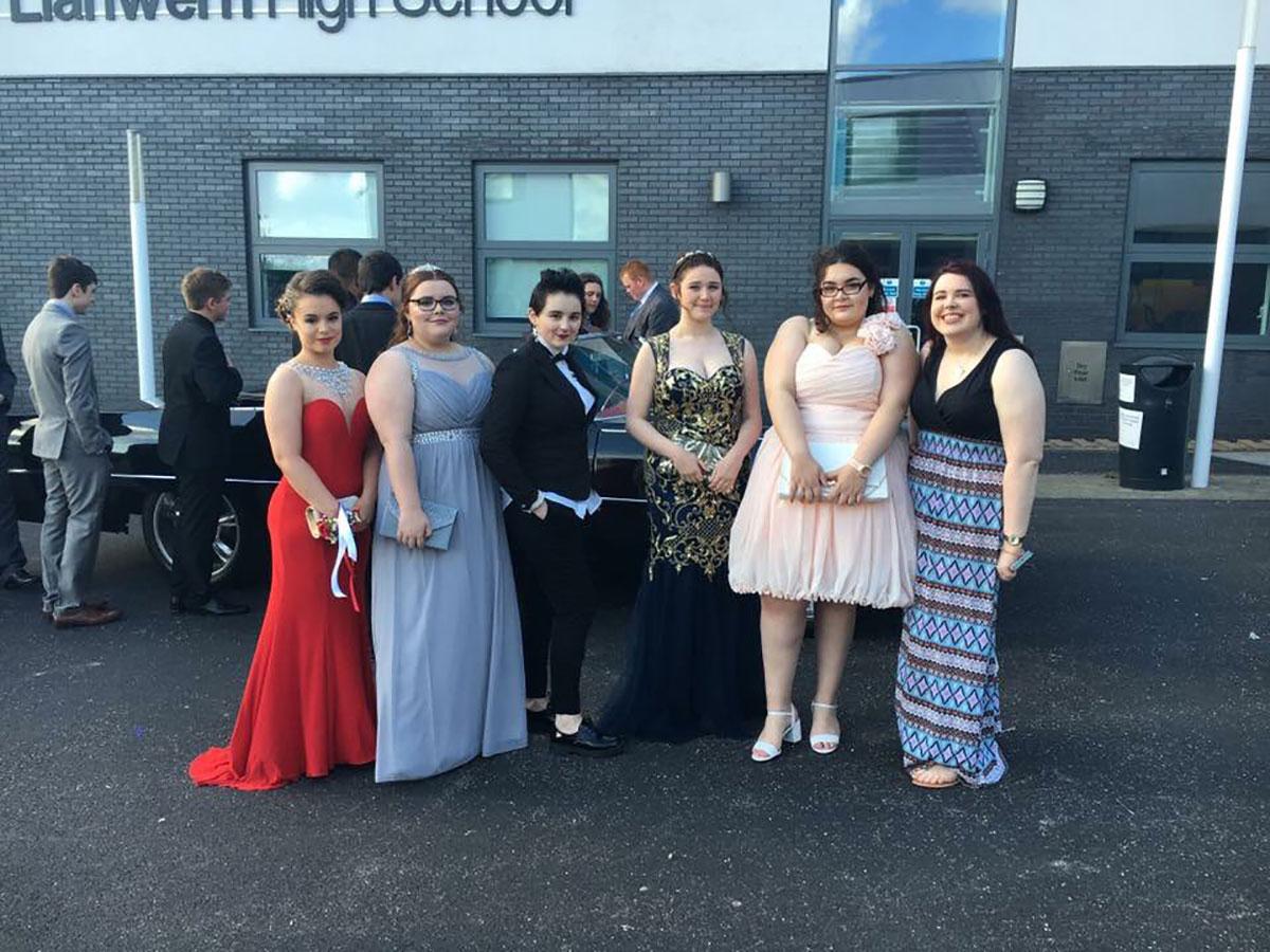 Llanwern: Llanwern High pupils outside their prom