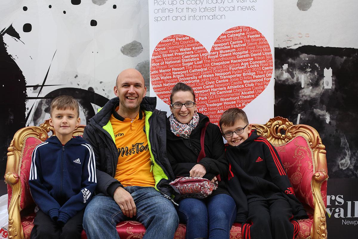 COSY: Phillip and Jessica Lee, of Seaview, Sudbrook, with
sons, Jacob (left) and George