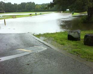 Flooding in Llanyrafon