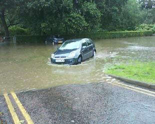 Flooding in Llanyrafon