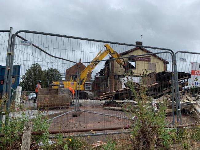 Demolition work starts on the Centurion Inn