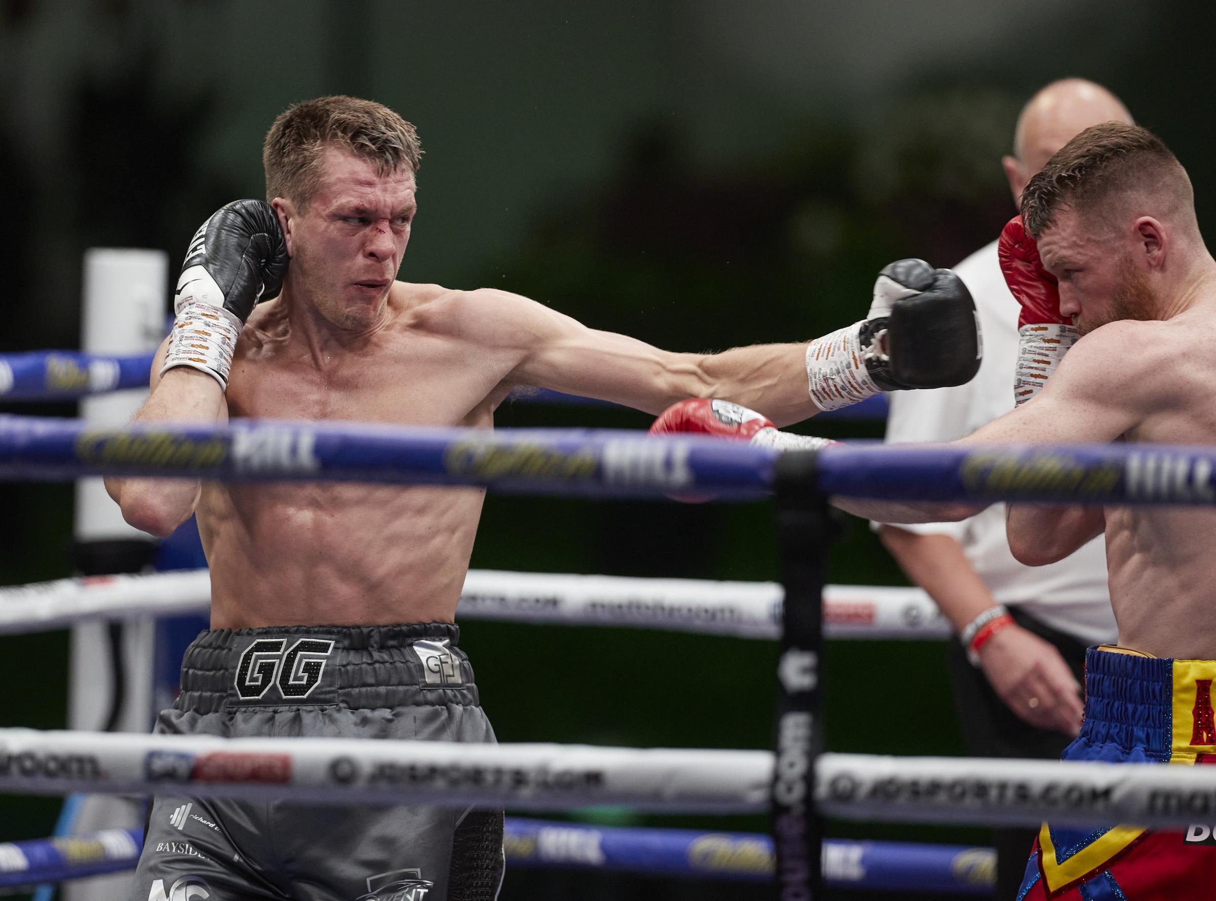 HANDOUT PICTURE COMPLIMENTS OF MATCHROOM BOXING.James Tennyson v Gavin Gwynne, Vacant British Lightweight Title, Matchroom Fight Camp..1st August 2020..Picture By Mark Robinson.