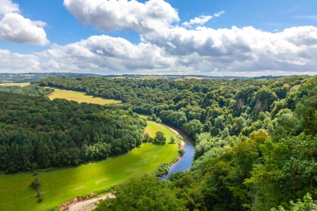 View of River Wye and valley at Symonds Yat.