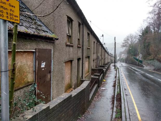 South Wales Argus: BOARDED UP: The Empty homes awaiting demolition on Hafodyrynys Road.
