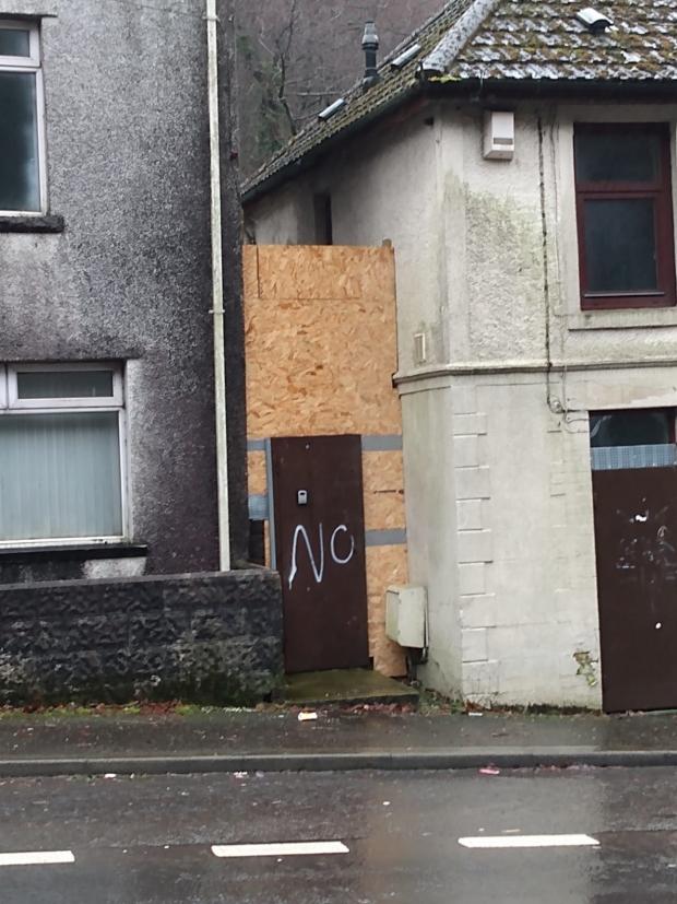 South Wales Argus: Empty homes awaiting demolition on Hafodyrynys Road. 