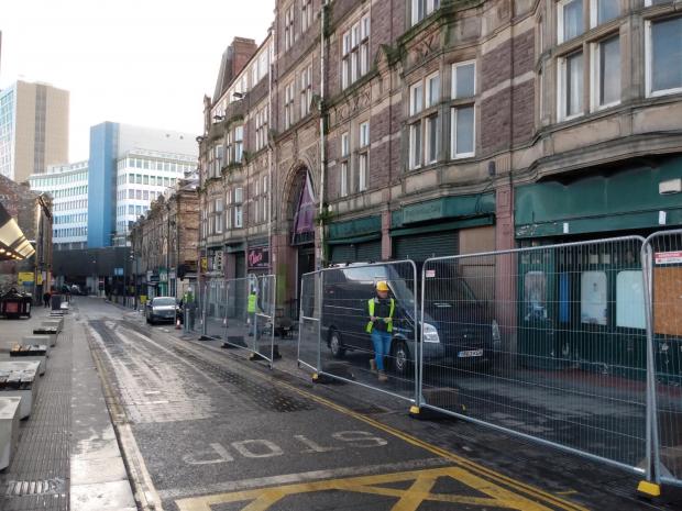 South Wales Argus: Fences go up as a major redevelopment of Newport Market begins
