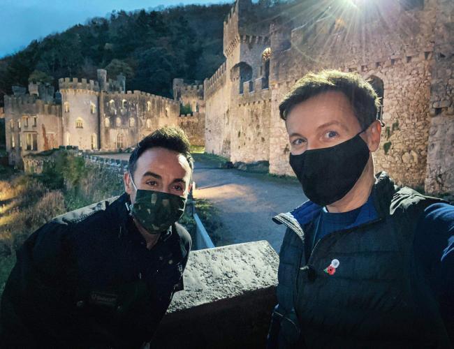 Ant and Dec at Gwrych Castle.
