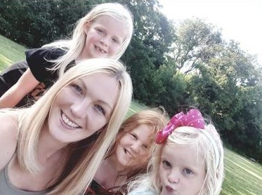 Justine with her daughters Halle, Josie and Ruby (Picture: Justine Jianikos)