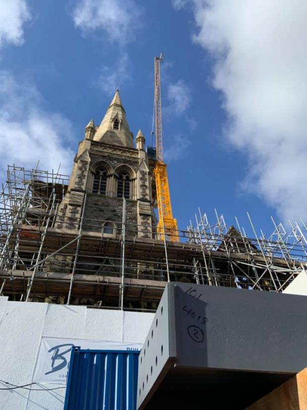 South Wales Argus: Construction work at Bethel Community Church in Stow Hill, Newport. Picture: Henstaff Construction Ltd