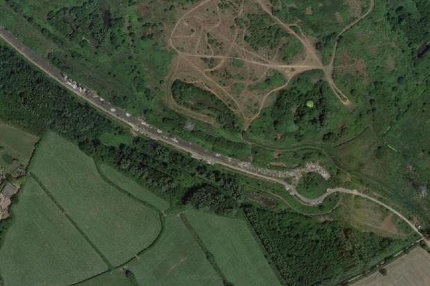 South Wales Argus: The piles of waste can be seen on satellite images. Picture: Google