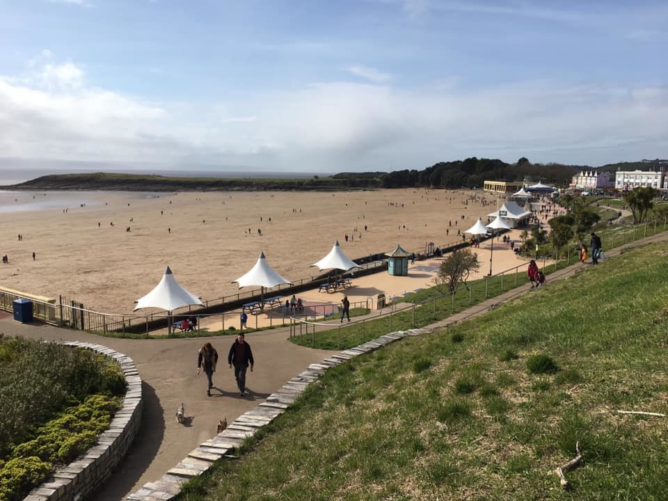 The beach at Barry Island earlier today, Picture - Visit Barry Island, Facebook