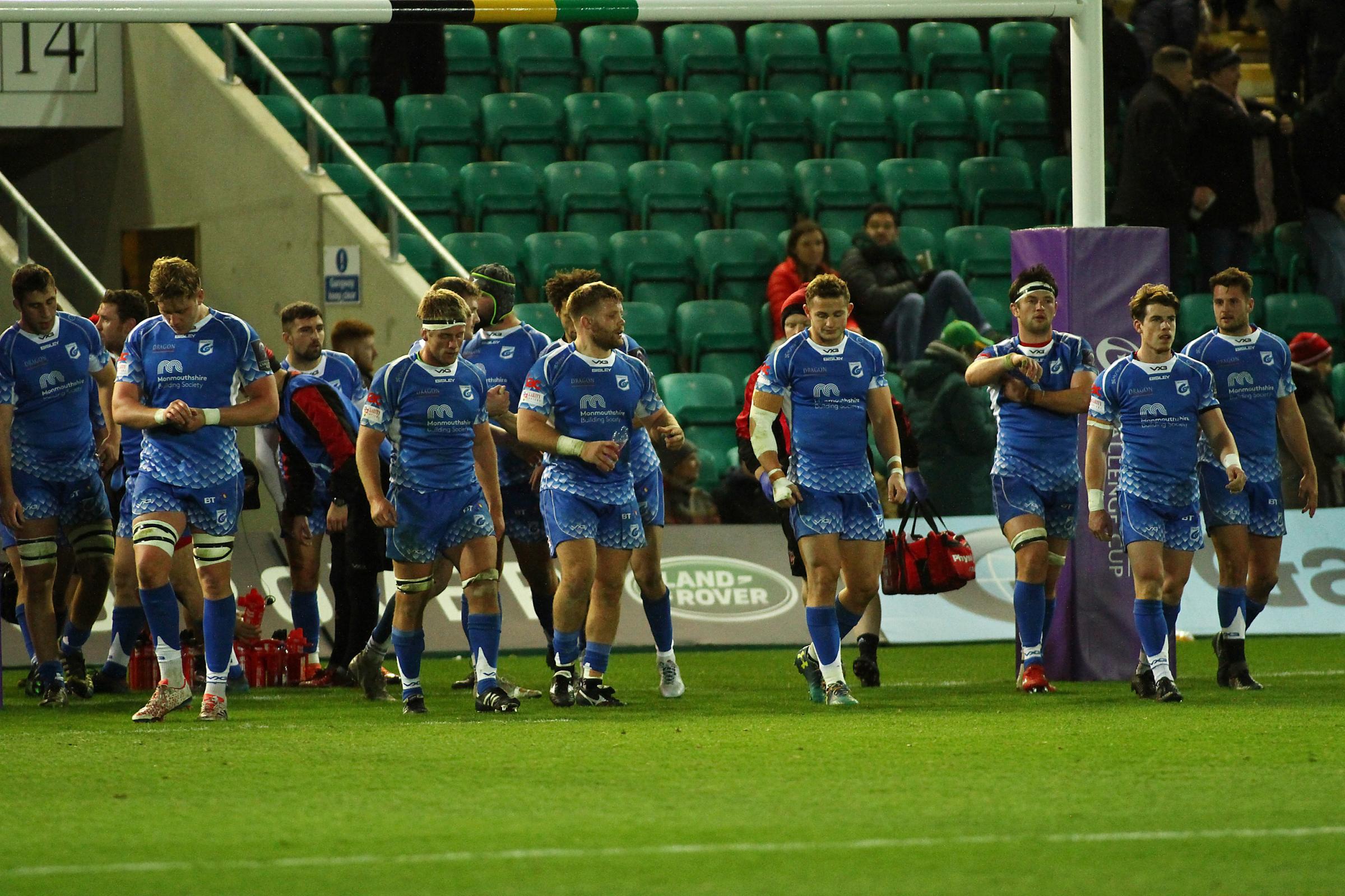 The Dragons were dejected after being smashed by Northampton three years ago