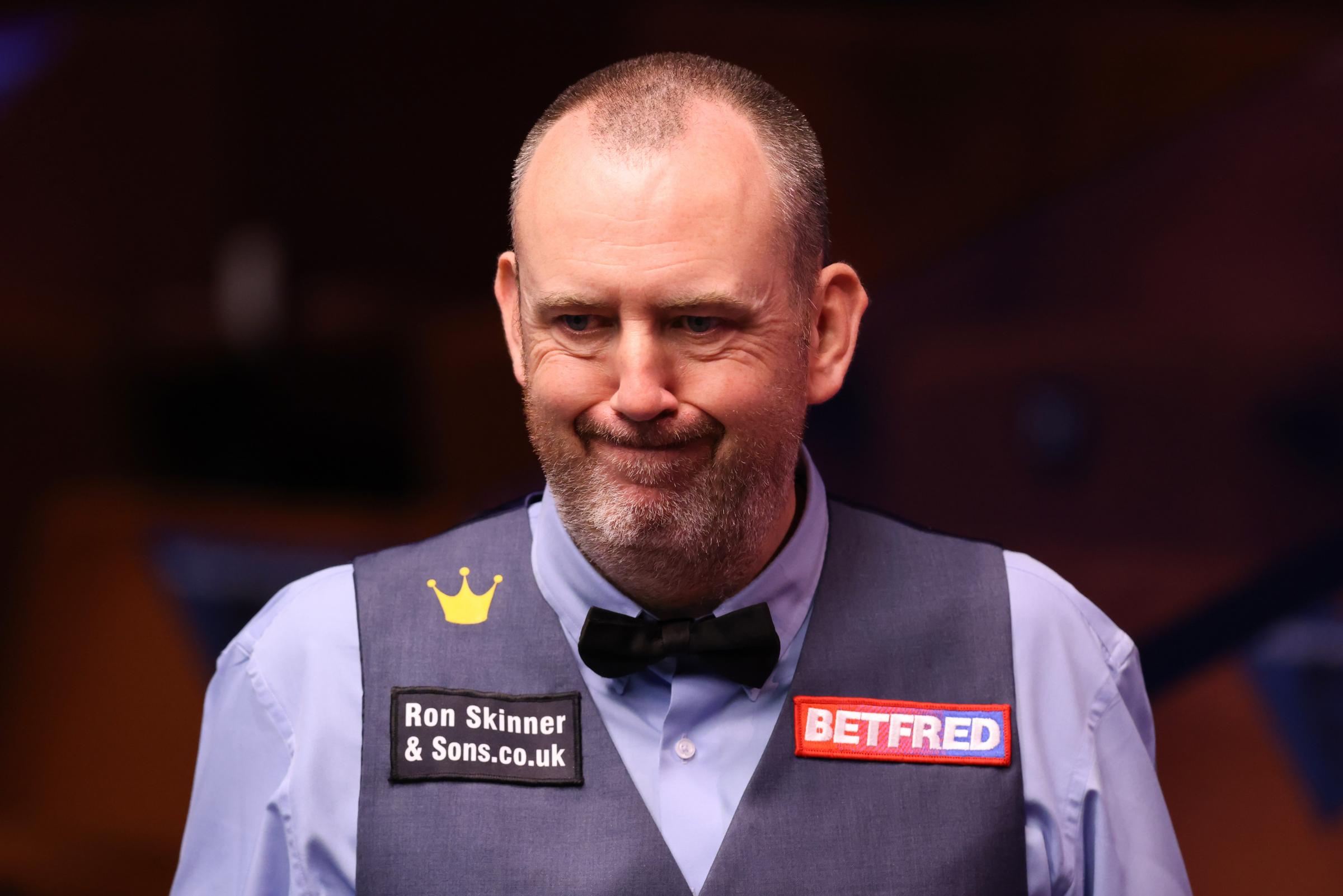 Mark Williams in action during day five of the Betfred World Snooker Championships 2021 at The Crucible, Sheffield. Picture date: Wednesday April 21, 2021.