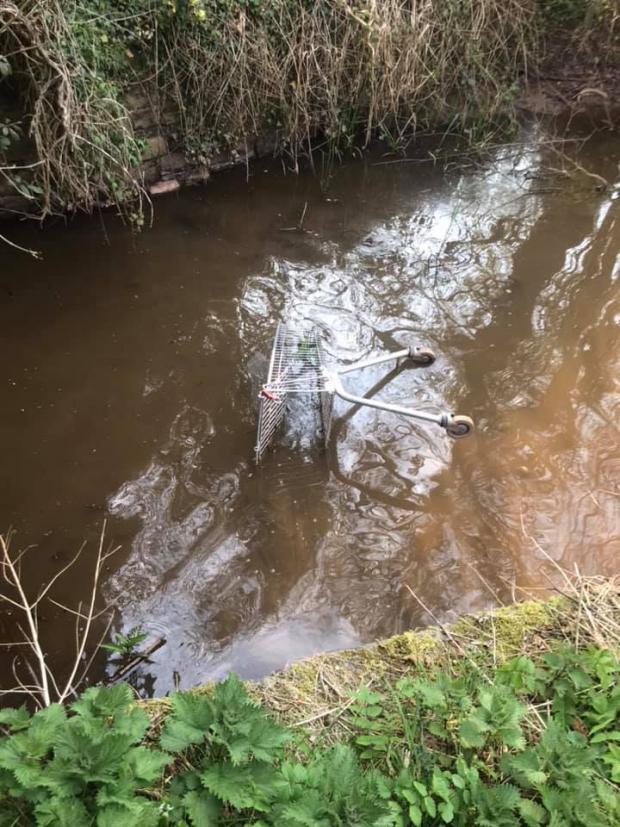 South Wales Argus: Shopping trolley in the canal