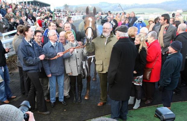 South Wales Argus: Dream Alliance winner of The Coral Welsh National at Chepstow Racecourse, Gwent, Wales. Hue Evans agency