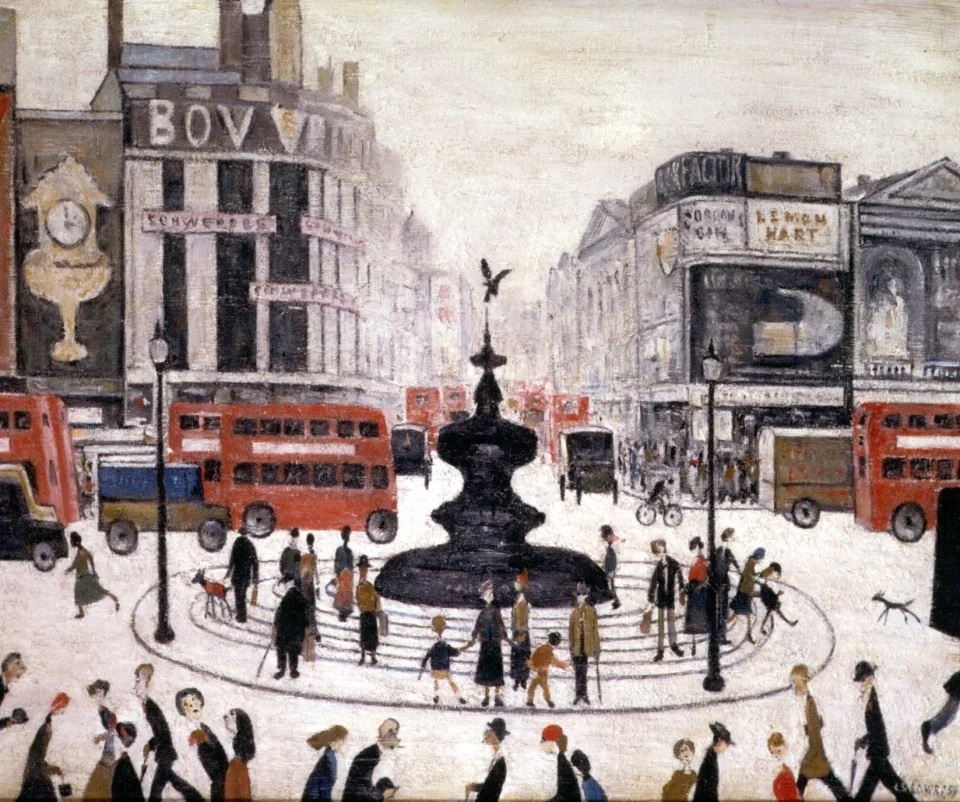 Piccadily Circus was painted by LS Lowry in 1960 and was sold for £5.6 million at a Christies auction in 2011. Picture: PA