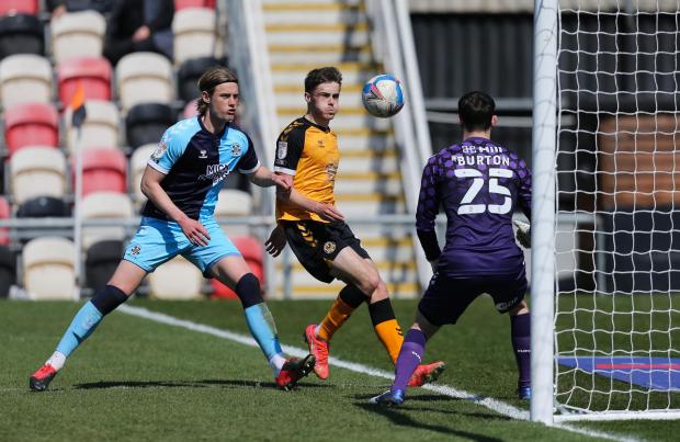 South Wales Argus: Declan Drysdale in action for Cambridge at Newport County in 2021