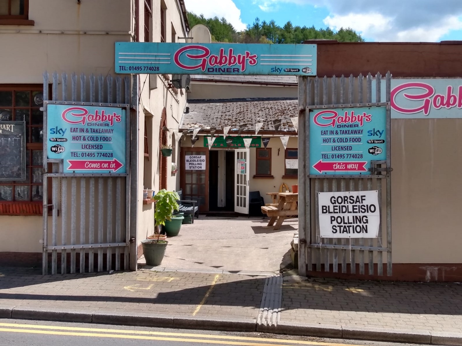 Gabbys Diner in Abersychan has been used as a polling station. 