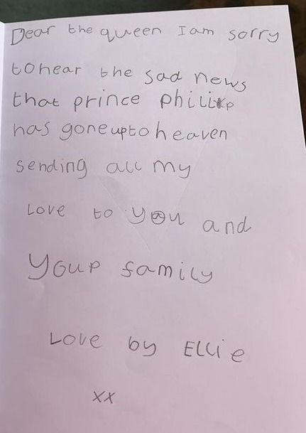Ellies message to Queen Elizabeth II