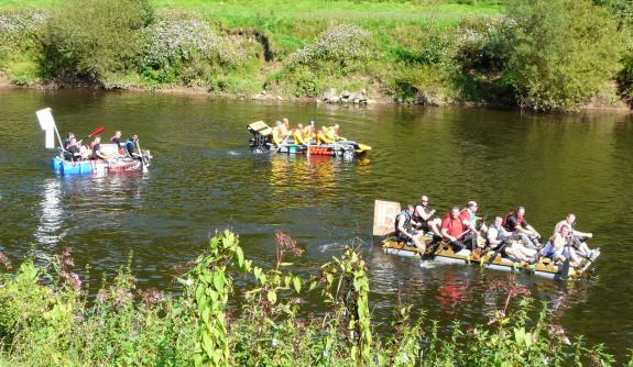 South Wales Argus: DBPR raft at a previous Monmouth Raft Race South Wales Argus: DBPR raft at a previous Monmouth Raft Race