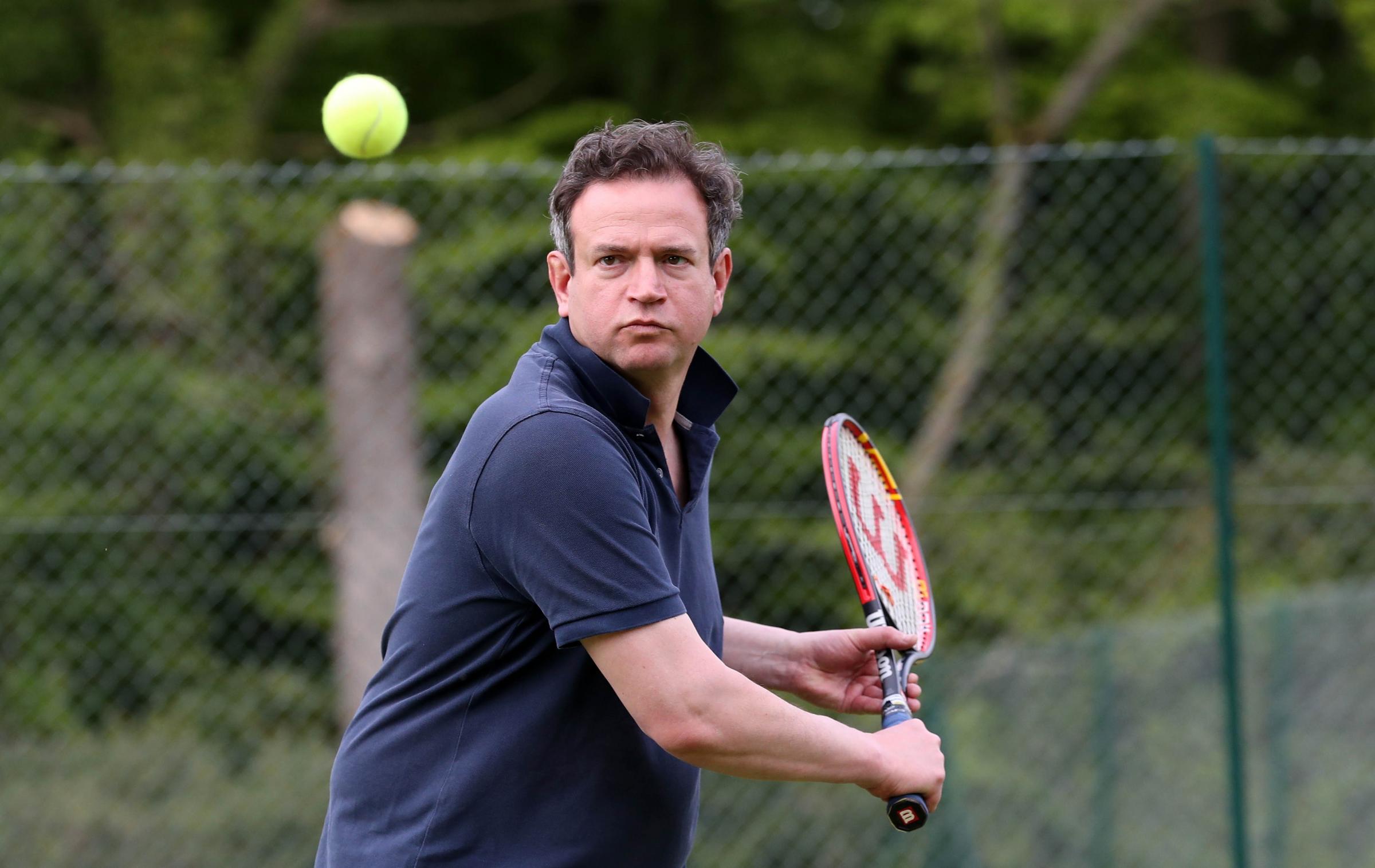 Ben Llewelyn will be playing tennis all day to raise money for the Ted Senior Foundation. Picture: Michael Hall Photography